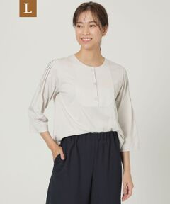 TRANS WORK (大きいサイズ) / トランスワーク (オオキイサイズ) その他トップス | 【L】【吸水速乾】【ウォッシャブル】プレーティング天竺プルオーバーカットソー