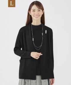 TRANS WORK (大きいサイズ) / トランスワーク (オオキイサイズ) その他トップス | 【L】【ウォッシャブル】エクストラファインウールカーディガン