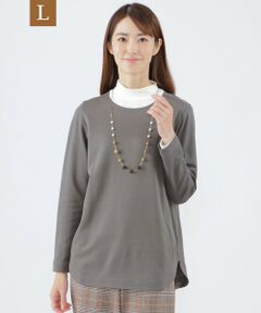 TRANS WORK (大きいサイズ) / トランスワーク (オオキイサイズ) その他トップス | 【L】【ウォッシャブル】ダンボールニットプルオーバーカットソー