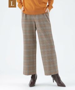 TRANS WORK (大きいサイズ) / トランスワーク (オオキイサイズ) その他パンツ | 【L】【ウォッシャブル】ピーチチェックセミワイドパンツ