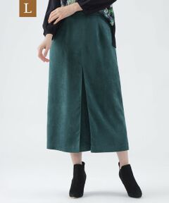 TRANS WORK (大きいサイズ) / トランスワーク (オオキイサイズ) ロング・マキシ丈スカート | 【L】【ウォッシャブル】ストレッチスウェードAラインスカート