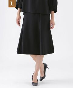 TRANS WORK (大きいサイズ) / トランスワーク (オオキイサイズ) ロング・マキシ丈スカート | 【L】【ウォッシャブル】【美シリーズ】【セットアップ対応】ダブルフェイスフレアスカート