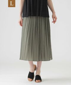 TRANS WORK (大きいサイズ) / トランスワーク (オオキイサイズ) ロング・マキシ丈スカート | 【L】【ウォッシャブル】シアーリバーシブルスカート