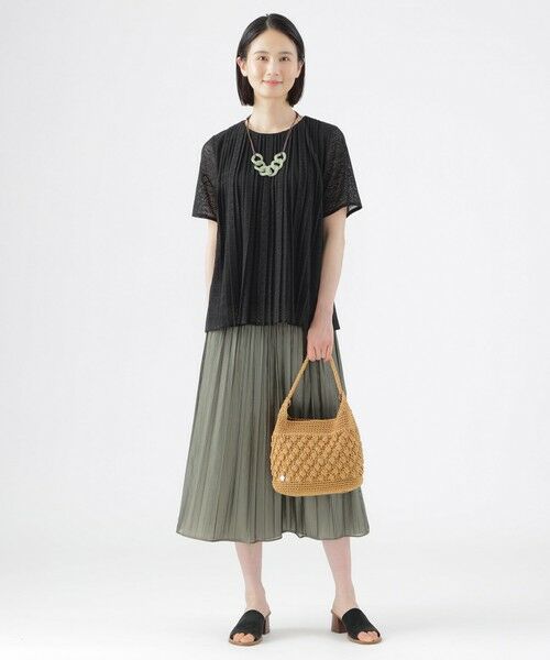 TRANS WORK (大きいサイズ) / トランスワーク (オオキイサイズ) ロング・マキシ丈スカート | 【L】【ウォッシャブル】シアーリバーシブルスカート | 詳細3