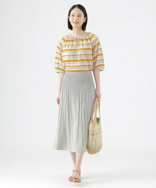 TRANS WORK (大きいサイズ) / トランスワーク (オオキイサイズ) ロング・マキシ丈スカート | 【L】【ウォッシャブル】シアーリバーシブルスカート | 詳細4