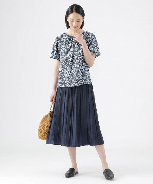 TRANS WORK (大きいサイズ) / トランスワーク (オオキイサイズ) ロング・マキシ丈スカート | 【L】【ウォッシャブル】シアーリバーシブルスカート | 詳細1