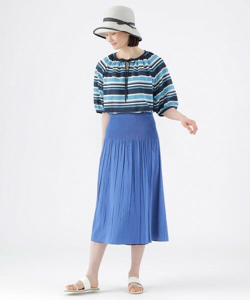 TRANS WORK (大きいサイズ) / トランスワーク (オオキイサイズ) ロング・マキシ丈スカート | 【L】【ウォッシャブル】シアーリバーシブルスカート | 詳細2