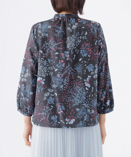 TRANS WORK (大きいサイズ) / トランスワーク (オオキイサイズ) その他トップス | 【L】【ウォッシャブル】ブルーボタニカルプリントブラウス | 詳細5