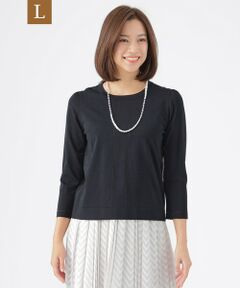 TRANS WORK (大きいサイズ) / トランスワーク (オオキイサイズ) その他トップス | 【L】【ウォッシャブル】コンフォートブライトプルオーバーニット