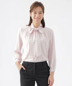 TRANS WORK (大きいサイズ) / トランスワーク (オオキイサイズ) その他トップス | 【L】【ウォッシャブル】ドットオンドットプリントブラウス