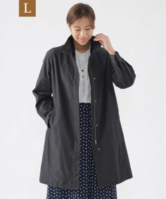TRANS WORK  ショートコート L】【ウォッシャブル】ライトグログランショートトレンチコート