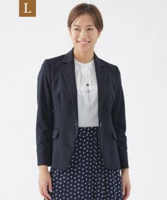 TRANS WORK (大きいサイズ) / トランスワーク (オオキイサイズ) テーラードジャケット | 【L】【美シリーズ】【ウォッシャブル】【セットアップ対応】トリアセスビンモクロディテーラードジャケット