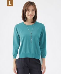 TRANS WORK (大きいサイズ) / トランスワーク (オオキイサイズ) その他トップス | 【L】【ウォッシャブル】ファインゲージコンビニットプルオーバー