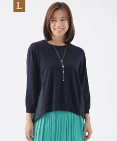 TRANS WORK (大きいサイズ) / トランスワーク (オオキイサイズ) その他トップス | 【L】【ウォッシャブル】ファインゲージコンビニットプルオーバー