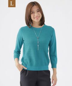 TRANS WORK (大きいサイズ) / トランスワーク (オオキイサイズ) その他トップス | 【L】【ウォッシャブル】グランドパターンニット