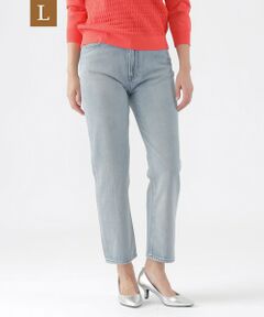 TRANS WORK (大きいサイズ) / トランスワーク (オオキイサイズ) その他パンツ | 【L】【ウォッシャブル】ブレンドデニムバレル風ストレートパンツ