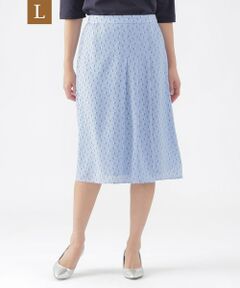 TRANS WORK (大きいサイズ) / トランスワーク (オオキイサイズ) ロング・マキシ丈スカート | 【L】【ウォッシャブル】【セットアップ対応】スピリットジオメプリントスカート