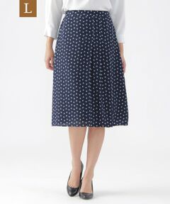 TRANS WORK (大きいサイズ) / トランスワーク (オオキイサイズ) ロング・マキシ丈スカート | 【L】【ウォッシャブル】【セットアップ対応】スピリットジオメプリントスカート