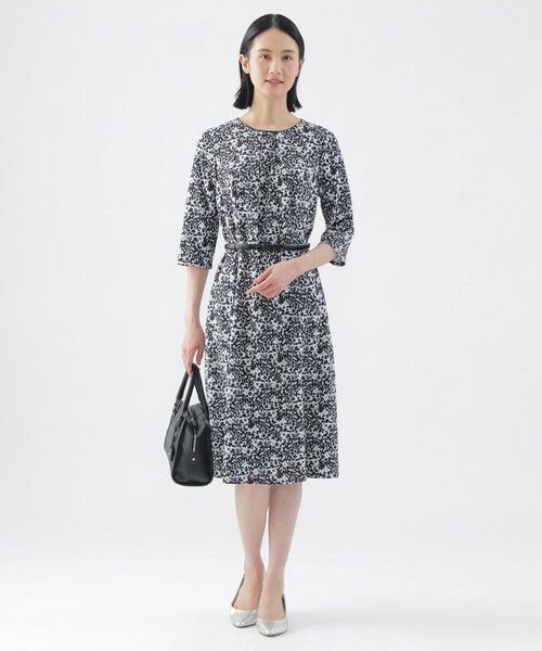 TRANS WORK (大きいサイズ) / トランスワーク (オオキイサイズ) ロング・マキシ丈ワンピース | 【L】【吸水速乾】【接触冷感】【UV対策】【ウォッシャブル】カモフラワーエアファインワンピース | 詳細1