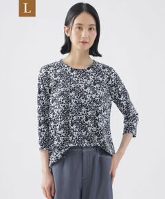 TRANS WORK (大きいサイズ) / トランスワーク (オオキイサイズ) その他トップス | 【L】【吸水速乾】【接触冷感】【UV対策】【ウォッシャブル】カモフラワーエアファインカットソー