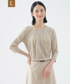 TRANS WORK (大きいサイズ) / トランスワーク (オオキイサイズ) その他トップス | 【L】【吸水速乾】【接触冷感】【UV対策】【ウォッシャブル】カモフラワーエアファインカットソー