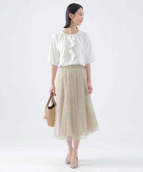 TRANS WORK (大きいサイズ) / トランスワーク (オオキイサイズ) その他トップス | 【L】【ウォッシャブル】オフショアベネ ブラウス | 詳細1