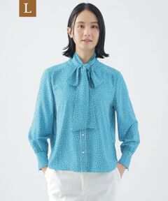 TRANS WORK (大きいサイズ) / トランスワーク (オオキイサイズ) その他トップス | 【L】【新色追加】【ウォッシャブル】ジオメトリックプリントブラウス