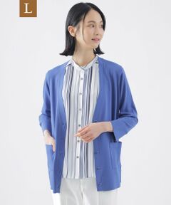 TRANS WORK (大きいサイズ) / トランスワーク (オオキイサイズ) その他トップス | 【L】【ウォッシャブル】ヴィスコースストレッチVネックカーディガン