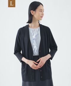 TRANS WORK (大きいサイズ) / トランスワーク (オオキイサイズ) その他トップス | 【L】【ウォッシャブル】ヴィスコースストレッチVネックカーディガン