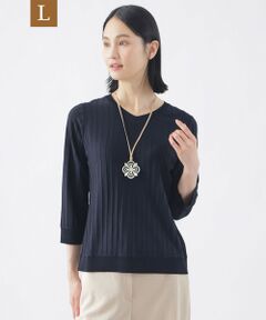 TRANS WORK (大きいサイズ) / トランスワーク (オオキイサイズ) その他トップス | 【L】【ウォッシャブル】ヴィスコースストレッチVネックプルオーバー