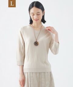 TRANS WORK (大きいサイズ) / トランスワーク (オオキイサイズ) その他トップス | 【L】【ウォッシャブル】ヴィスコースストレッチVネックプルオーバー