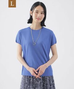 TRANS WORK (大きいサイズ) / トランスワーク (オオキイサイズ) その他トップス | 【L】【ウォッシャブル】ヴィスコースストレッチフレンチスリーブニット