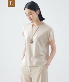 TRANS WORK (大きいサイズ) / トランスワーク (オオキイサイズ) その他トップス | 【L】【ウォッシャブル】ヴィスコースストレッチフレンチスリーブニット