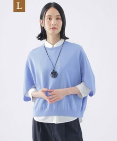 TRANS WORK (大きいサイズ) / トランスワーク (オオキイサイズ) その他トップス | 【L】【ウォッシャブル】コットンギマクルーネックニット