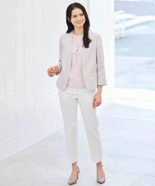 TRANS WORK (大きいサイズ) / トランスワーク (オオキイサイズ) その他パンツ | 【L】【透け防止】【吸水速乾】【接触冷感】【UV対策】【ウォッシャブル】ドライオックスストレートパンツ | 詳細1