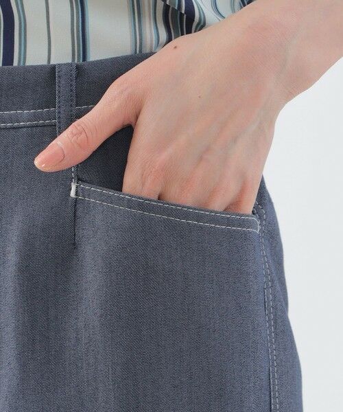 TRANS WORK (大きいサイズ) / トランスワーク (オオキイサイズ) その他パンツ | 【L】【ウォッシャブル】ライトシャンブレーデニムワイドストレートパンツ | 詳細5