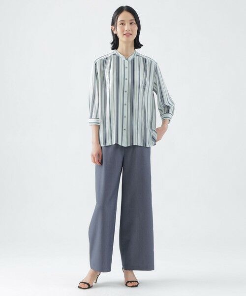 TRANS WORK (大きいサイズ) / トランスワーク (オオキイサイズ) その他パンツ | 【L】【ウォッシャブル】ライトシャンブレーデニムワイドストレートパンツ | 詳細1