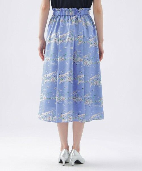TRANS WORK (大きいサイズ) / トランスワーク (オオキイサイズ) ロング・マキシ丈スカート | 【L】【イラストレーターコラボ企画】【ウォッシャブル】ビエラ Hamptonsプリントギャザースカート | 詳細5