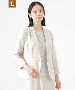 TRANS WORK (大きいサイズ) / トランスワーク (オオキイサイズ) テーラードジャケット | 【L】【美シリーズ】【UV対策】【着用しわ軽減】【ウォッシャブル】エアリーコードレーンテーラードジャケット