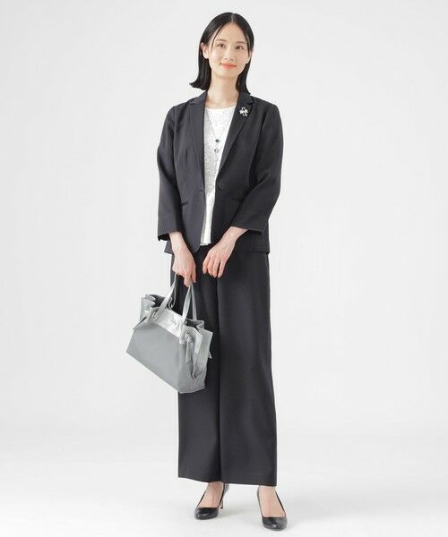 TRANS WORK (大きいサイズ) / トランスワーク (オオキイサイズ) テーラードジャケット | 【L】【美シリーズ】【UV対策】【着用しわ軽減】【ウォッシャブル】エアリーコードレーンテーラードジャケット | 詳細2