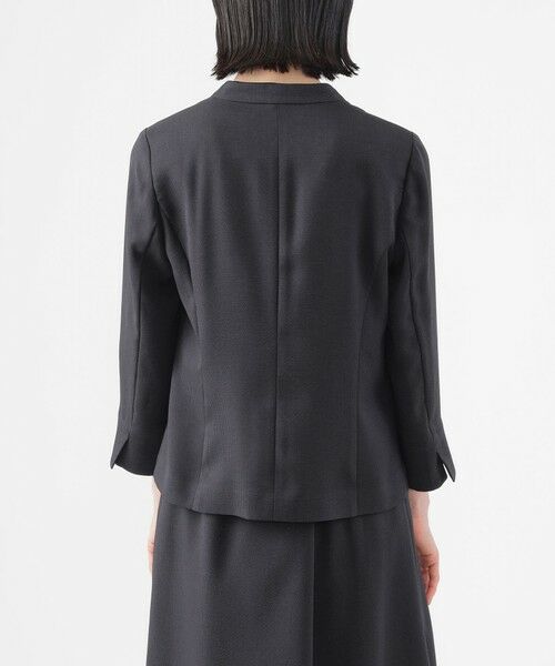 TRANS WORK (大きいサイズ) / トランスワーク (オオキイサイズ) テーラードジャケット | 【L】【美シリーズ】【UV対策】【着用しわ軽減】【ウォッシャブル】エアリーコードレーンノーカラージャケット | 詳細7