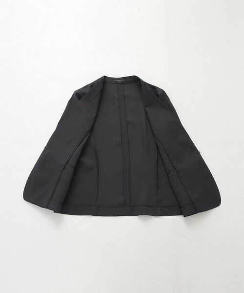 TRANS WORK (大きいサイズ) / トランスワーク (オオキイサイズ) テーラードジャケット | 【L】【美シリーズ】【UV対策】【着用しわ軽減】【ウォッシャブル】エアリーコードレーンノーカラージャケット | 詳細11