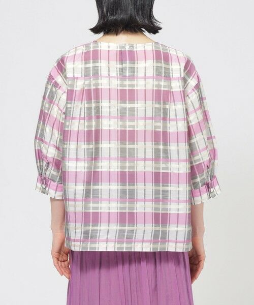 TRANS WORK (大きいサイズ) / トランスワーク (オオキイサイズ) その他トップス | 【L】【ウォッシャブル】シャドーチェックチュニックブラウス | 詳細5