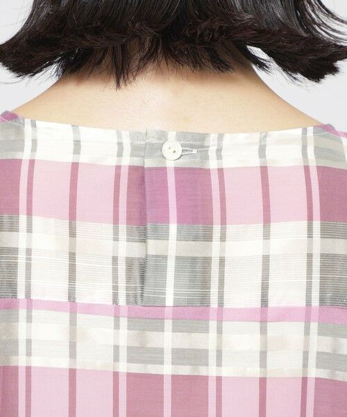 TRANS WORK (大きいサイズ) / トランスワーク (オオキイサイズ) その他トップス | 【L】【ウォッシャブル】シャドーチェックチュニックブラウス | 詳細7