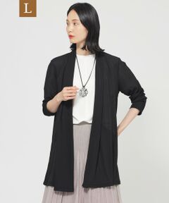 TRANS WORK (大きいサイズ) / トランスワーク (オオキイサイズ) その他トップス | 【L】【UV対策】【吸水速乾】【防しわ】【ウォッシャブル】マットフライスジャージロングカーディガン