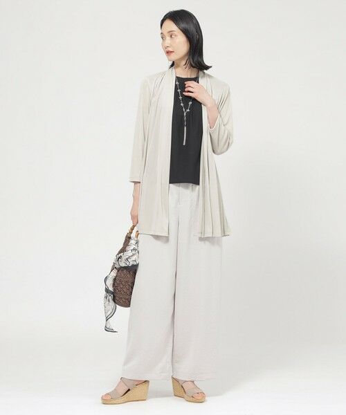 TRANS WORK (大きいサイズ) / トランスワーク (オオキイサイズ) その他トップス | 【L】【UV対策】【吸水速乾】【防しわ】【ウォッシャブル】マットフライスジャージロングカーディガン | 詳細2