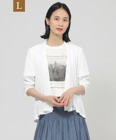 TRANS WORK (大きいサイズ) / トランスワーク (オオキイサイズ) その他トップス | 【L】【UV対策】【吸水速乾】【防しわ】【ウォッシャブル】マットフライスジャージショートカーディガン