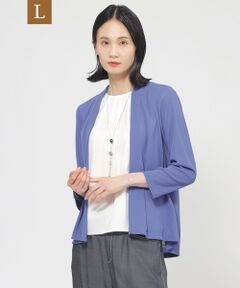 TRANS WORK (大きいサイズ) / トランスワーク (オオキイサイズ) その他トップス | 【L】【UV対策】【吸水速乾】【防しわ】【ウォッシャブル】マットフライスジャージショートカーディガン