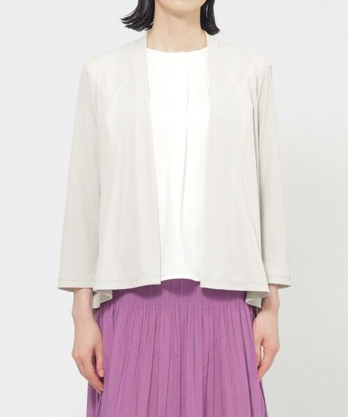 TRANS WORK (大きいサイズ) / トランスワーク (オオキイサイズ) その他トップス | 【L】【UV対策】【吸水速乾】【防しわ】【ウォッシャブル】マットフライスジャージショートカーディガン | 詳細5