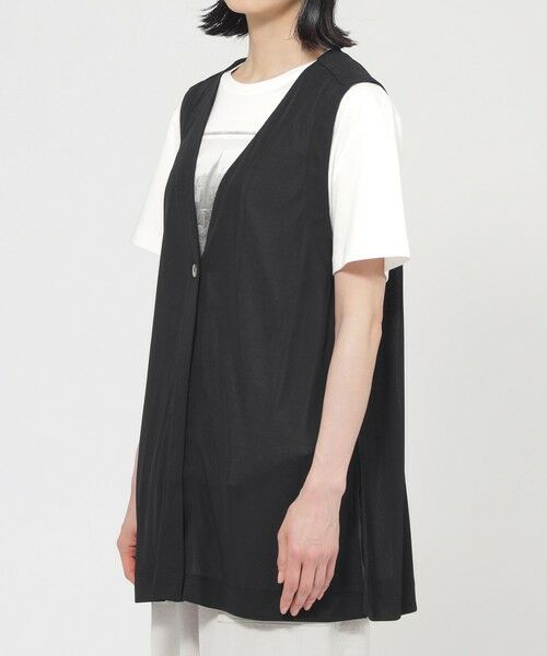 TRANS WORK (大きいサイズ) / トランスワーク (オオキイサイズ) その他トップス | 【L】【UV対策】【吸水速乾】【防しわ】【ウォッシャブル】マットフライスジャージロングジレ | 詳細3